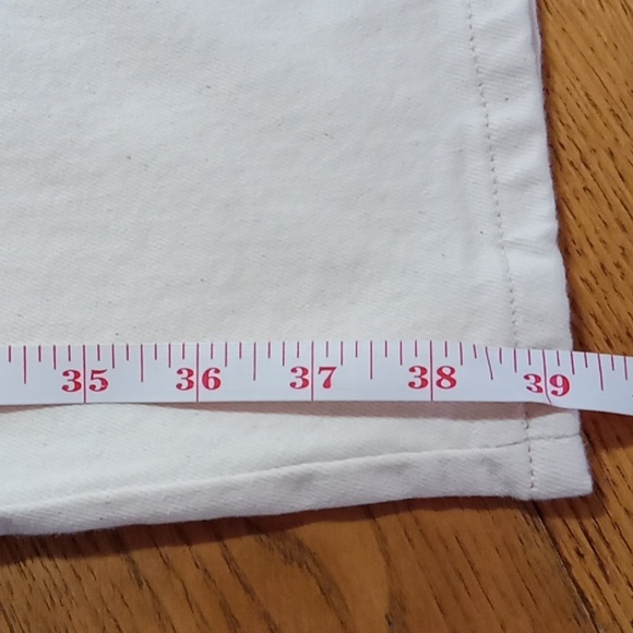 EVERLANE 32 Women Jeans DENIM Pants New CREAM OFF WHITE Straight Curvy Cheeky - Picture 3 of 11